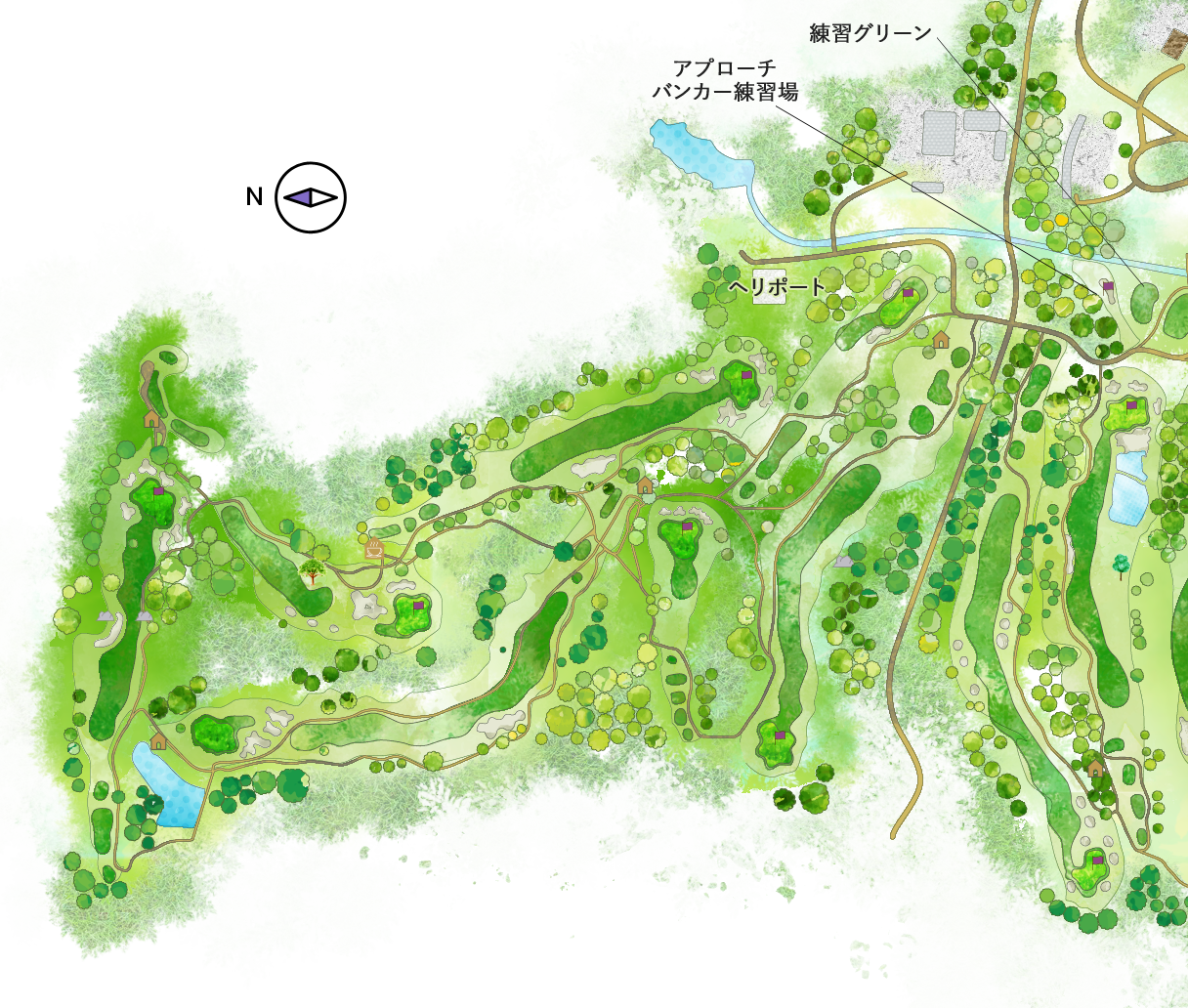 ベルフラワーカントリー倶楽部 コース案内